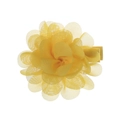 Fermaglio per capelli a fiore in chiffon giallo brillante per bambini con petali a rete - Stile Giallo Brillante (PP253-30)
