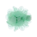Fermaglio per capelli a fiore in chiffon verde menta con petali in rete per bimba - Stile Verde Menta (PP253-34)