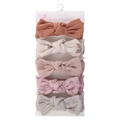 5-pack baby headbands with rabbit ears in caramel, rainbow, and floral prints - Multicolor Mixed Style (DP232-1) / 5 Pieces Pack