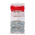 Five-pack baby headbands set in assorted floral patterns and solid cotton colors - Multicolor Mixed Style (DP232-6) / 5 Pieces Pack