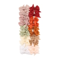 Set de 12 pinzas para el pelo con lazos de cinta de falla multicolor para niñas - DP216-1 (Juego De 20 Piezas)