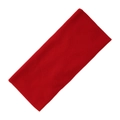 Elastic bright red knit headband for facial washing and makeup with soft cashmere texture - Red
