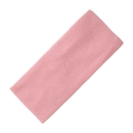 Elastic pink knit spa headband in soft cashmere-like fabric for washing and makeup - Lotus root pink
