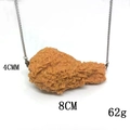 Realistic fried chicken leg pendant necklace with golden texture and silver chain - Crispy Chicken Drumstick