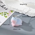 Cute pink and blue gradient flocked resin capybara keychain with lobster clasp - Head Turning Seahorse (MR61)