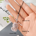 Flocked resin animal keychain featuring a cute capybara pendant with durable metal lobster clasp - Light Brown Capybara (9MR75)
