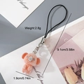 Detail showing pink koala plush keychain dimensions and weight for mobile accessories - Pink Koala (19MR18)