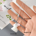 Detail view of a white flocked resin bunny charm showing dimensions 9.1cm by 2cm and weight 3.3g - White Resin Flocked Rabbit (14MR63)
