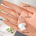Detailed view of the 9cm fuzzy white animal keychain with size and weight measurements - Koala Bear Style (2MR65)