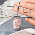 Détails du porte-clés animal rose floqué montrant 10cm de long et 9,5g de poids - Forme de Hamster Rose (23MR17)