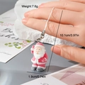 Detail of flocked Santa Claus keychain with 7.6g weight and 10.1cm length - Santa Claus (17MR04)