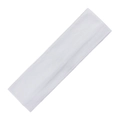 Elastic white cotton sports headband for yoga and fitness with breathable knit texture - White