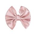 Elegant solid pink polyester bow hair clip with premium satin texture and glossy finish - Pink (PP277-14)