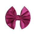 Elegant wine red polyester bow hair clip with textured fabric for girls and women - Rose Red (PP277-22)