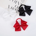 Set de tres diademas con lazos bordados para bebés en colores rojo, negro y blanco - Color de contraste
