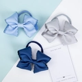 Lot de 3 bandeaux avec nœuds brodés en bleu clair, gris et bleu foncé pour bébés - Styles de Personnalité