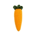 Handcrafted crochet carrot ornament in orange yarn with green leaves for Easter decor - Carrot Orange (BB047-1)