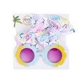 Set accessori per bambine con occhiali da sole a girasole e fascia con fiocco anguria - Stampa Anguria (DP257-1)
