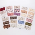 Three-piece set of ribbed cotton baby headbands with large bows in various solid colors and patterns - Mixed Style (DP303)