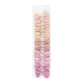 Set di 10 fermagli per capelli fatti a mano in cotone con fiocchi floreali in colori pastello - Rosa Viola-3 (DP263-3)
