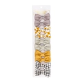 Set da 10 pezzi di fermagli per capelli in cotone fatti a mano con motivi floreali e pois - Giallo Verde-4 (DP263-4)
