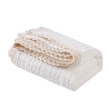 Couverture pour bébé en gaze de coton blanc à six couches avec bordure en dentelle - Taille Standard / Blanc