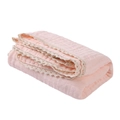 Couverture bébé en gaze de coton rose à six couches avec bordure en dentelle blanche - Taille Standard / Bourgeon de Neige
