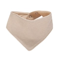 Babero tipo bandana de algodón beige para bebé con botones a presión metálicos ajustables - Beige Color Sólido (WW107-1) / WW107-1
