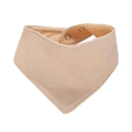 Babero bandana de algodón suave para bebé en color beige con cierres ajustables - Café Claro Color Sólido (WW107-2) / WW107-2