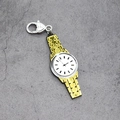 Ciondolo per orologio creativo in acrilico dorato con chiusura a cuore e design moderno - Orologio Giallo (Chiusura a Cuore)