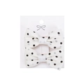 Polka dot fabric bow hair clips for girls set on white packaging card - Black White Polka Dot (PP286-22)