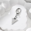 Mini silver alloy keychain pendant featuring a vintage arrowhead with lobsters clasp - Silver Triangle (Lobster Clasp)