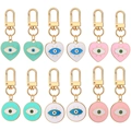 12-teiliges Evil Eye Schlüsselanhänger-Set mit Herz- und Rundanhängern in Pastellfarben - Hauptbildstil (12er Set)