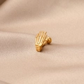 Pendiente de mano de esqueleto de acero inoxidable dorado para hombre estilo hip hop - Mano de Esqueleto Dorada