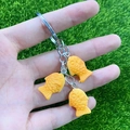 Kreativer Miniatur-Taiyaki-Schlüsselanhänger mit Fischfiguren aus Harz am Metallring - Fish Cake Style