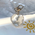 Chic transparent crystal heart pendant with gold metal edges and lobster clasp accessory - Transparent Large Heart