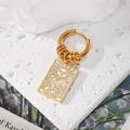 Vintage gold stainless steel Celtic knot hoop earrings featuring The Sun tarot card charm - Tarot Sun Card Style
