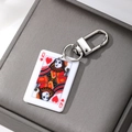 Creatieve mini speelkaart sleutelhanger met Harten Vrouw ontwerp op acryl - Hartenvrouw