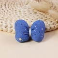 Blue denim fabric bow accessory with rainbow sequins and planet patterns for DIY crafts - Denim Blue Planet Style (#3)
