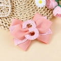 Glitzernde Haarklammer mit rosa Zahl 3 für den 3. Geburtstag von Mädchen Haarschmuck - Rosa Schleife Nummer 3 (#3)