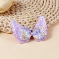 Sparkly purple sequin angel wings DIY hair accessory for children clothing decor - Purple