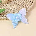 Blue and purple gradient fabric butterfly craft accessory with glitter and pearls - Blue Purple Gradient (#5)