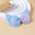 Gradient blue-purple glitter angel wing bow hair accessory for DIY craft decorations - Blue Purple Gradient