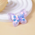 Glitter butterfly DIY accessory in lavender with colorful sequins for hair clips - Iridescent Purple