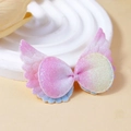 DIY accessory with gradient pink blue angel wings and iridescent glitter finish - Blue Pink Gradient