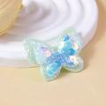 Iridescent light green sequin butterfly patch for hair accessories and DIY crafts - Iridescent Green