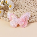 Pinza para el pelo con lazo rosa brillante para niñas con diseño de mariposa radiante - Rosa Púrpura (#3)