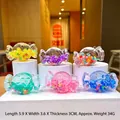 Colorful acrylic candy liquid keychains with internal beads and sequins decorations - Pendant Only (Without Clasp-Random)