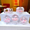 Five styles of Hello Kitty quicksand keychains with pink glitter in various unique shapes - [mixed Colors] Milky White Hello Kitty Combination / Quantity Without Keychain: 1 Piece