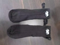 Chaussettes aimantées noires avec de grands yeux et de longues oreilles en 3D - Style Sourire 3D / Noir 3D Sourire